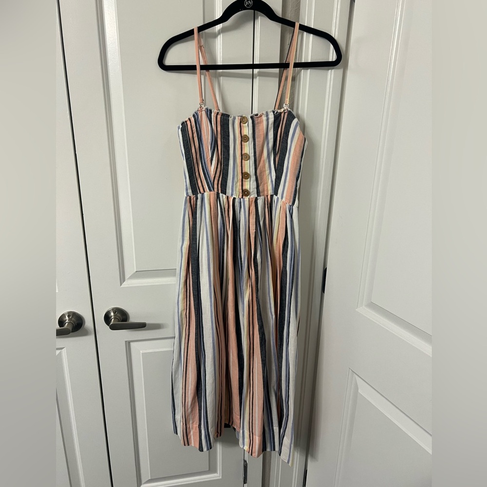 Free People stripped midi dress. Size medium